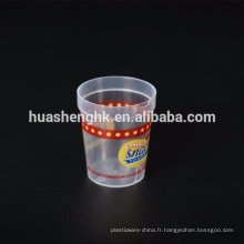 Gobelets en plastique transparent jetables de qualité alimentaire, PP, 85 ml